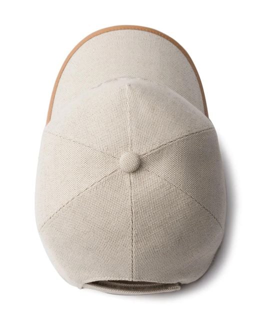 Prada Gray Logo Baseball Cap