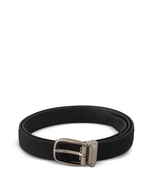 Dolce & Gabbana Black Grosgrain Buckle-Fastening Belt for men