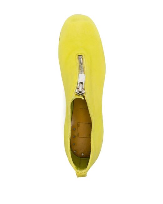 Botas Pl0fz con tacón de 45mm y cremallera Guidi de color Yellow