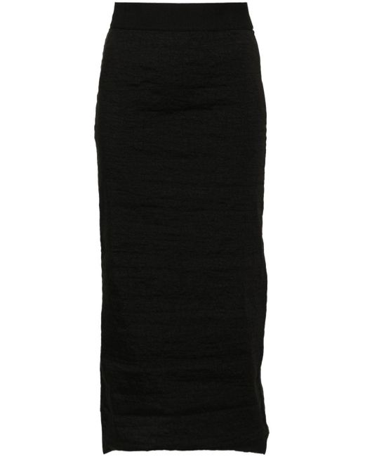Uma Wang Black Celeno Midi Skirt