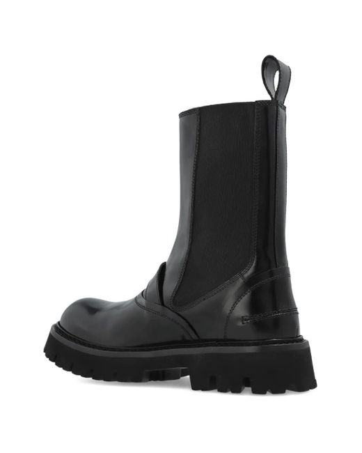 メンズ Moschino ストラップ チェルシーブーツ Black