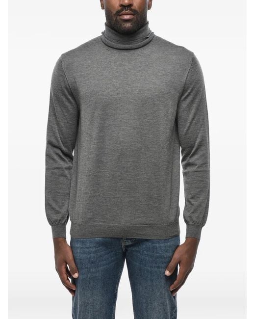 Malo Gray Turtleneck Sweater for men