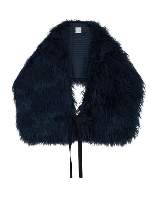 Stella Jean Blue Schal aus Faux Fur