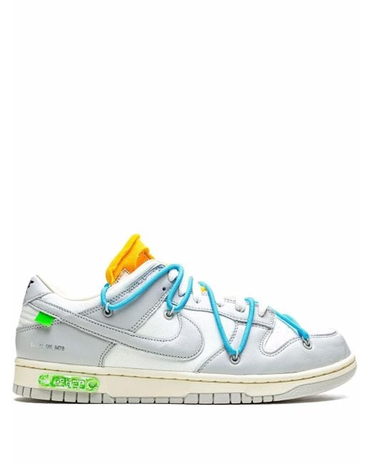 NIKE X OFF-WHITE Blue Dunk Low "Lot 02" Sneakers