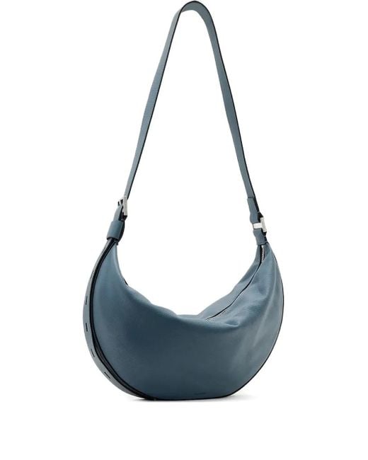 Borsa A Spalla A Mezza Luna Con Zip di AllSaints in Blue