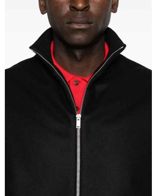Jil Sander Black High-Neck Zip-Front Vest for men
