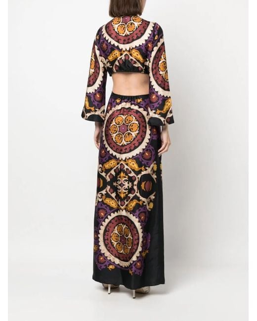 Robe Longue À Fleurs Ba&sh en coloris Black