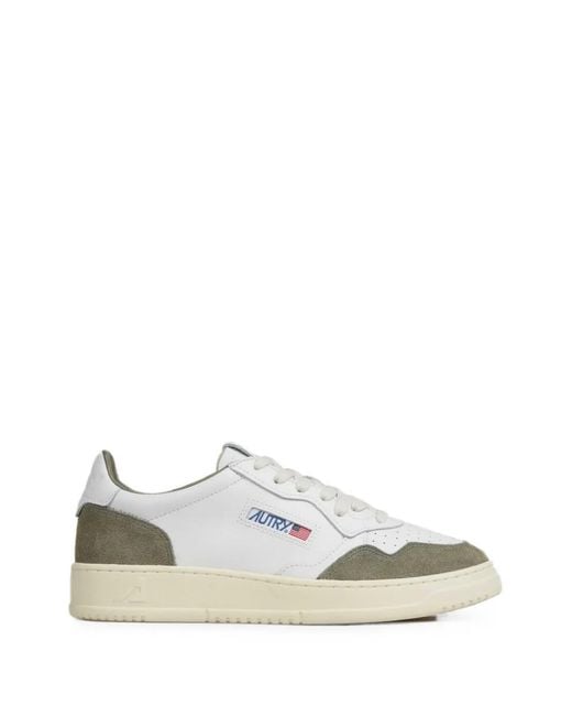 Autry White Medalist Suede Sneakers for men