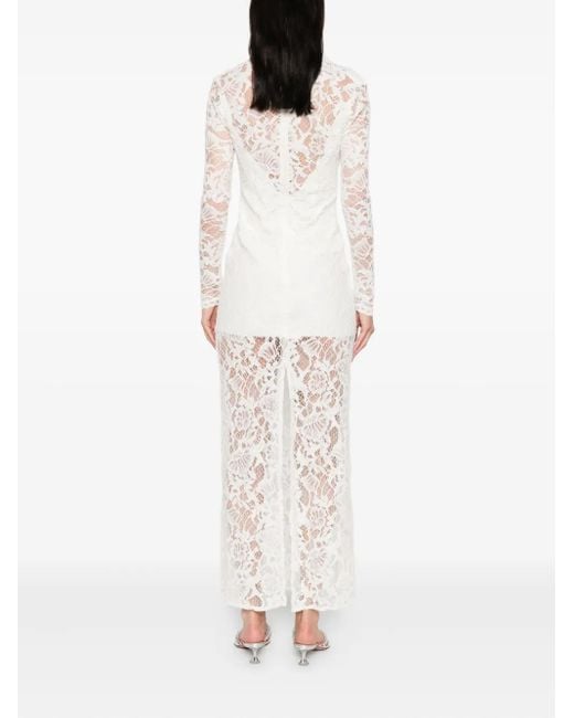 MANURI White Sage Maxikleid Aus Spitze