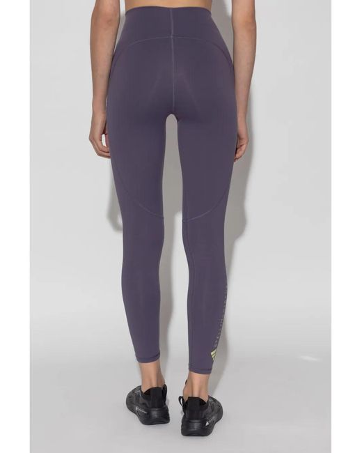 Adidas By Stella McCartney Blue Logo-Print Leggings
