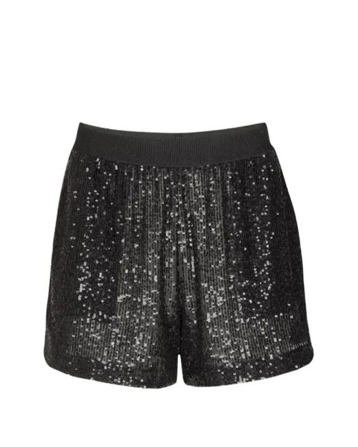 In the mood for love Black Cash Sequin-Embellished Shorts