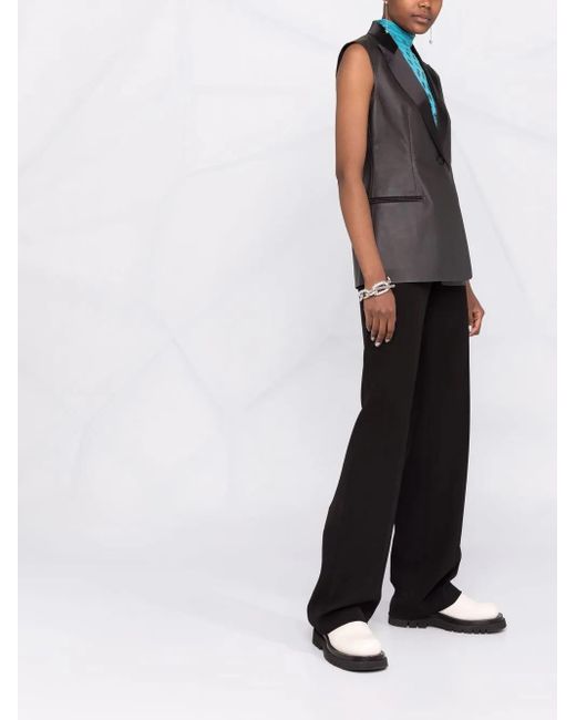 Ferragamo Leren Blazer in het Black