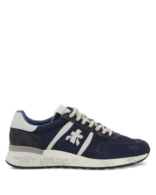 Premiata Blue Leather Sneakers
