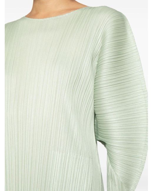Robe mi-longue November à plis Pleats Please Issey Miyake en coloris Green