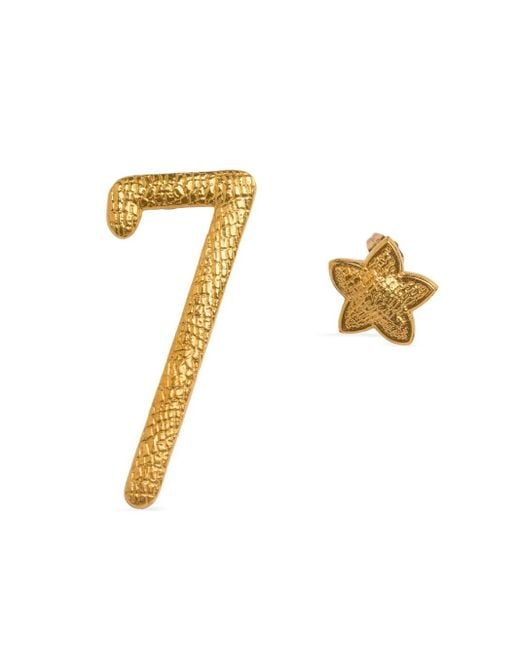 Natia X Lako Metallic Number 7 Earrings