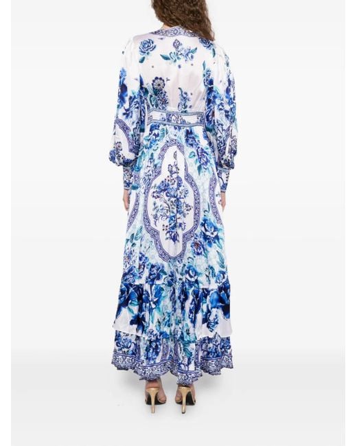 Camilla Blue Kleid mit Knöpfen