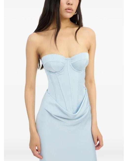 rotate corset dress Rotate by Birger Christensen Satin Pearl Corset Dress in White Size 34 / AU 6