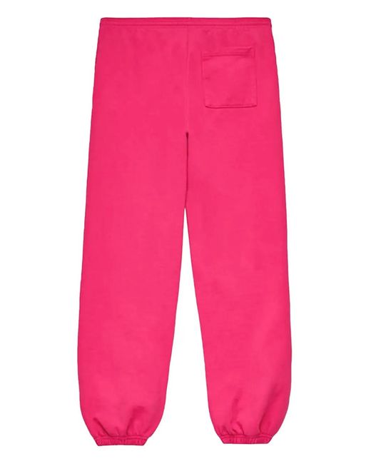 Sp5der Pink Logo-Print Joggers for men