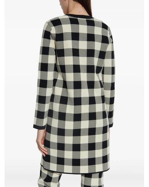 Cárdigan a cuadros gingham Posse de color Black
