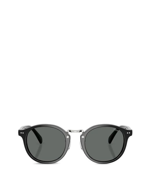 Polo Ralph Lauren Gray Round-Frame Sunglasses for men