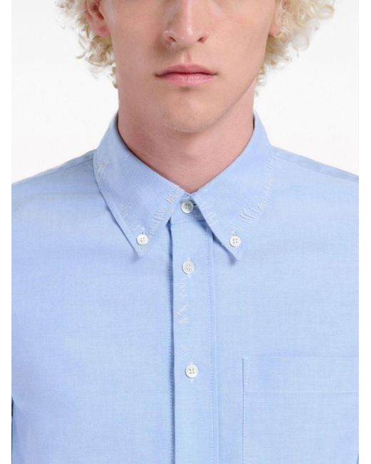 Marni Blue Button-up Cotton Shirt for men