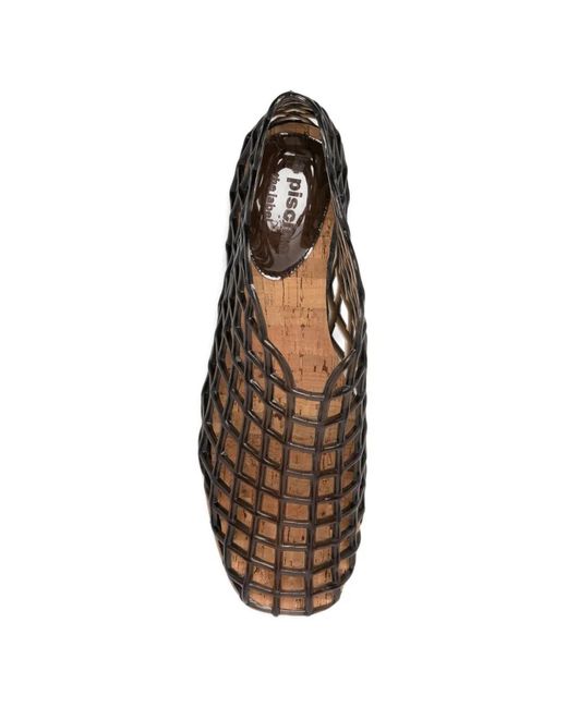 LA PISCINE Brown Jelly Ballet Flats