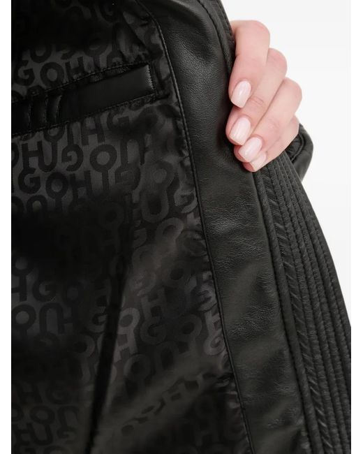 HUGO Black Zip-Up Bomber Jacket