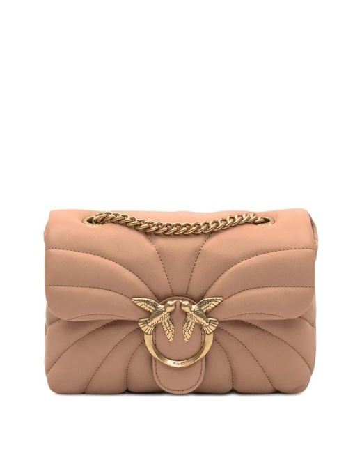 Borsa A Spalla Love Con Decorazione di Pinko in Brown