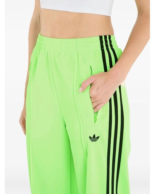 Adidas Green Firebird 3-Stripes Logo Sweatpants