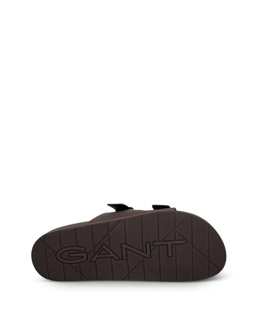 Gant Brown Buckle-Fastening Slides for men