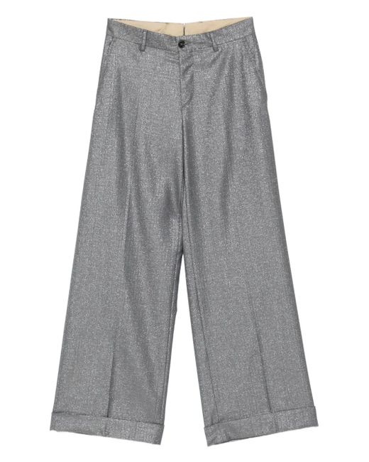 Pantaloni Sartoriali Con Glitter di Luigi Bianchi in Gray