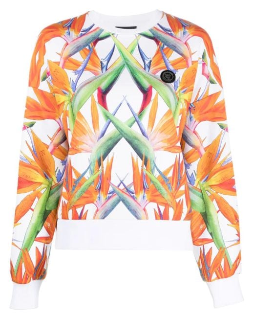 Philipp Plein フローラル スウェットシャツ White
