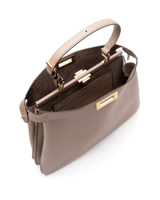 Fendi Natural Large Peekaboo Soft Tote Bag