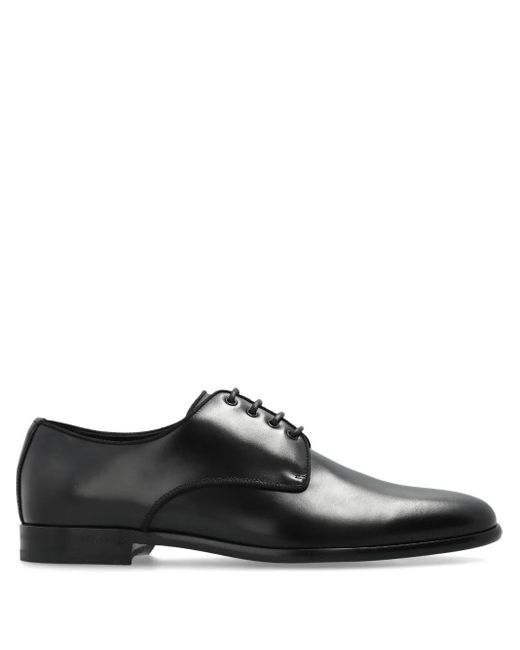 Dolce & Gabbana Black Leather Oxford Shoes