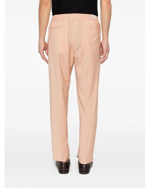 Briglia 1949 White Drawstring Pleated Trousers for men
