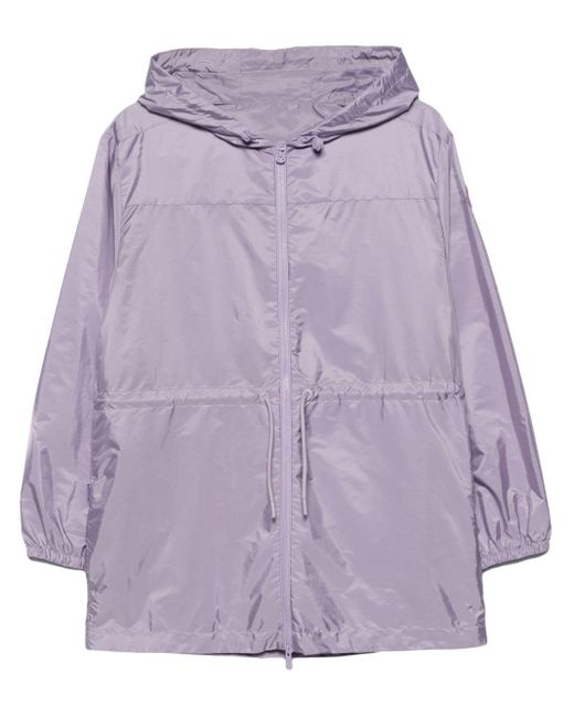 Moncler Purple Filira Hooded Fitted Jacket