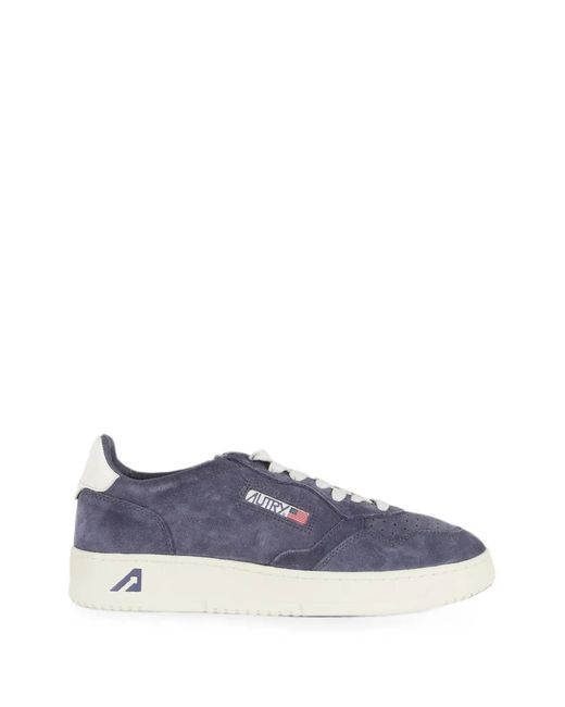 Autry Blue Medalist Low-Top Suede Sneakers for men