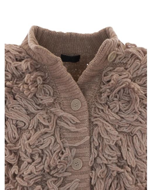 Liu Jo Brown Soft-Knit Jacket