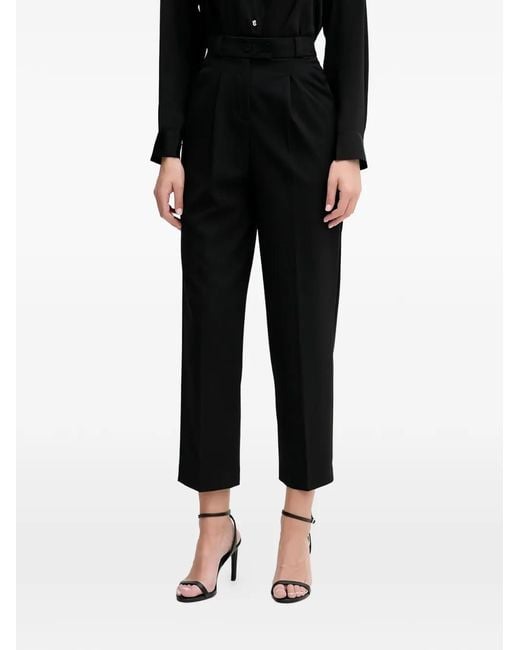 Benetton Black Pleated Tailored Trousers