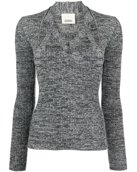 Isabel Marant Black Zoria Knitted Top
