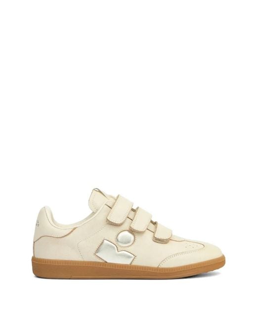 Isabel Marant White Beth Logo-Detail Sneakers
