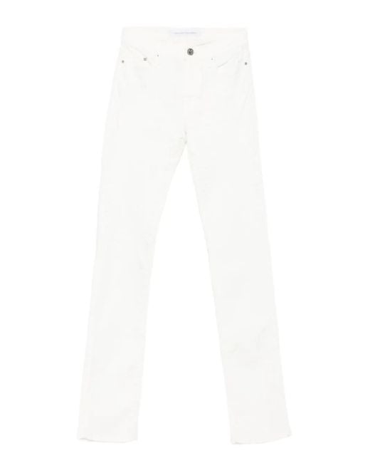 Karl Lagerfeld Straight Jeans Met Knopen in het White