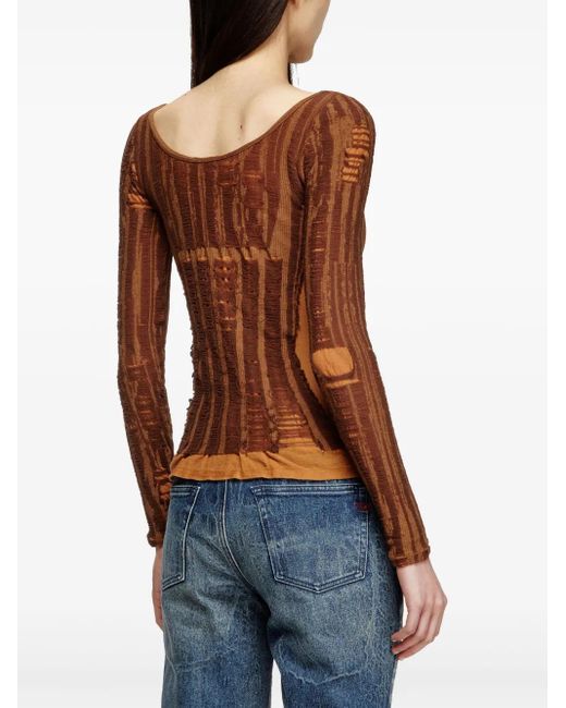 DIESEL M-calai トップ Brown