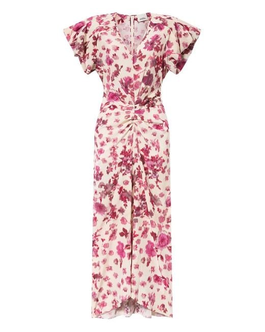 Isabel Marant Pink Terenae Printed Long Dress