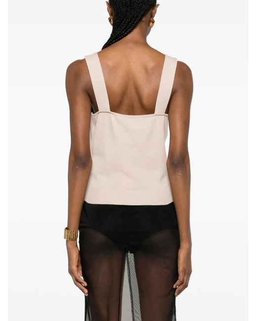 Givenchy Natural V-Neck Knit Top