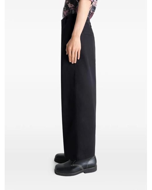 Lemaire Blue Straight High-Waisted Trousers for men