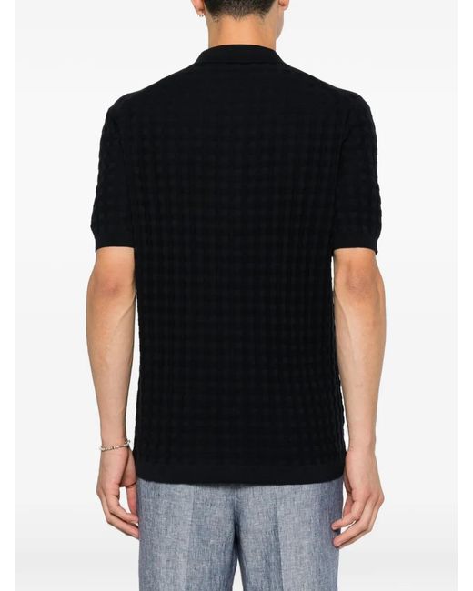 Corneliani Black Pointed-Collar Shirt for men