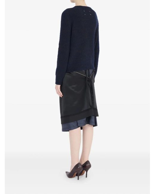 Maison Margiela Blue Brushed-Finish Sweater