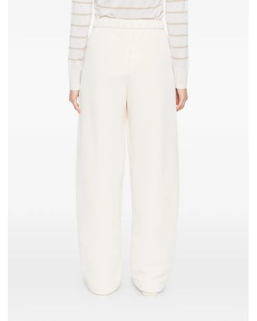 Max Mara White Pure Trousers Ivory