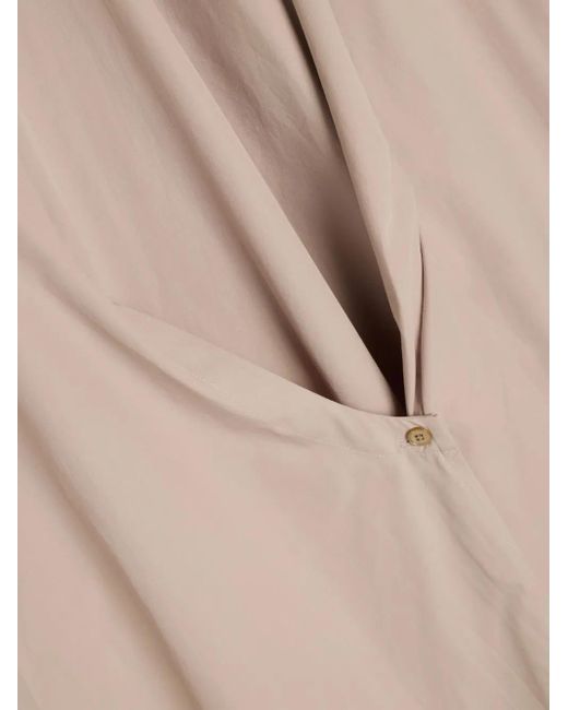 Robe Mi-Longue À Design Portefeuille Lemaire en coloris Natural